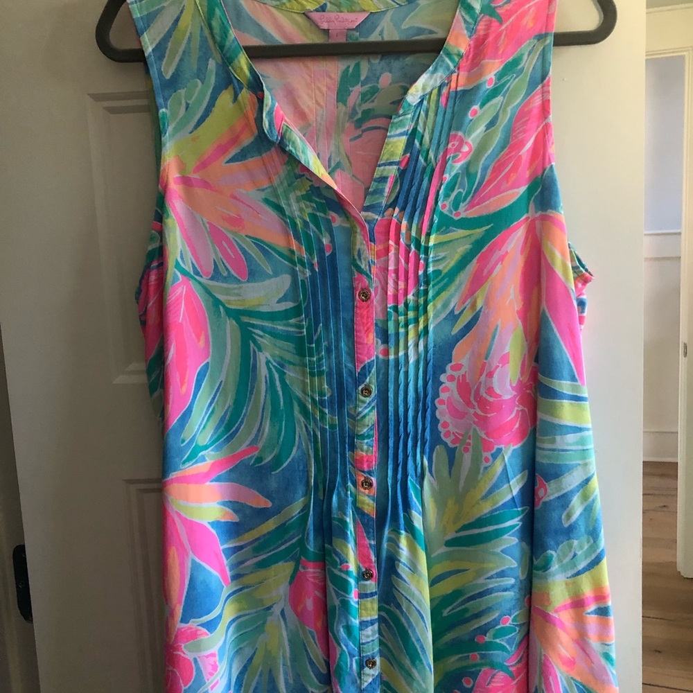 Lilly Pulitzer vintage sleeveless top, large